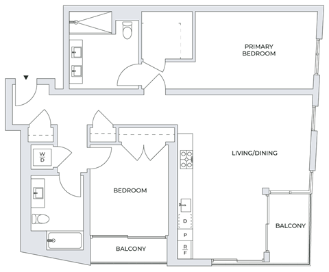 2 Bedroom Floor Plan